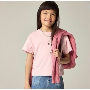 NWT J. Crew Crewcuts Girls' Everyday T-shirt Vintage Jersey Baby Pink
